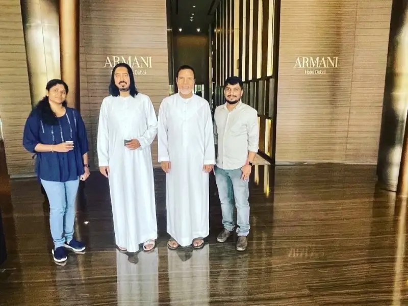 The Ucartz team on a project visit in the UAE