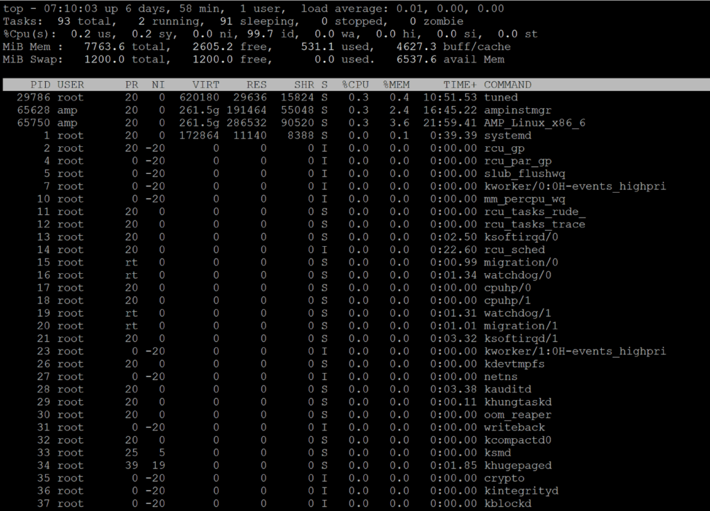 top command usage
