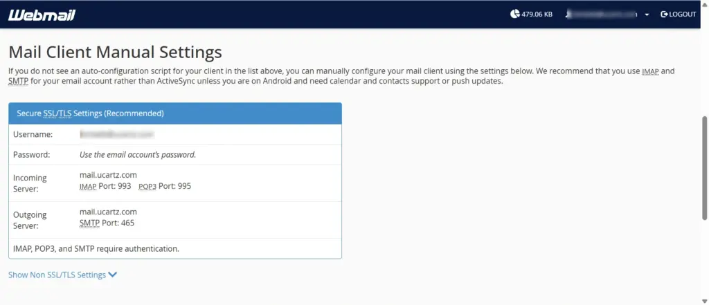 smtp details