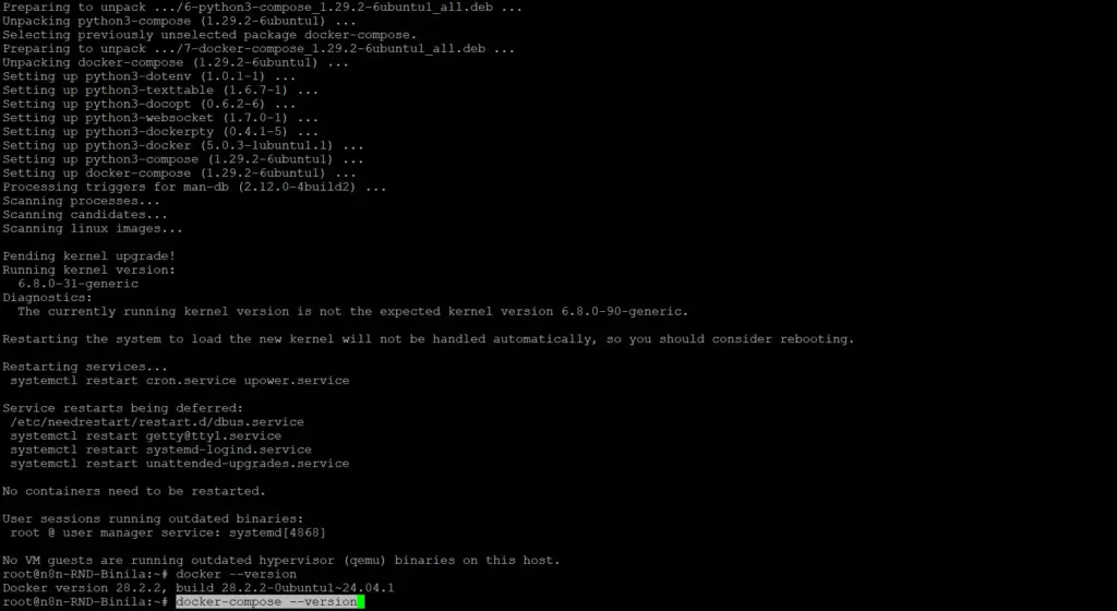 docker compose version