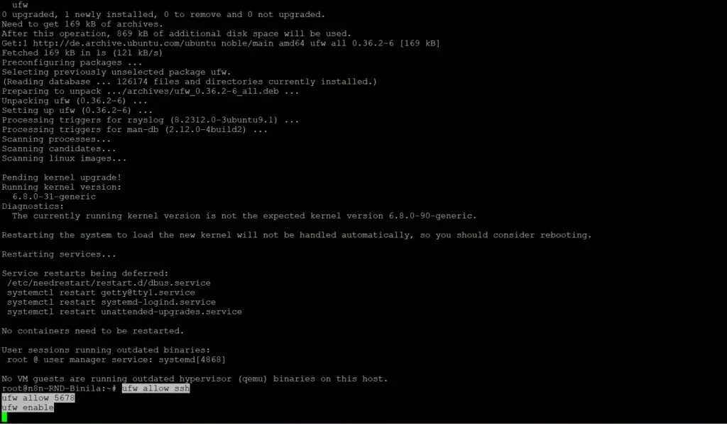 ufw commands