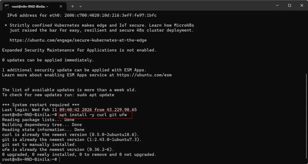 Install basic tools