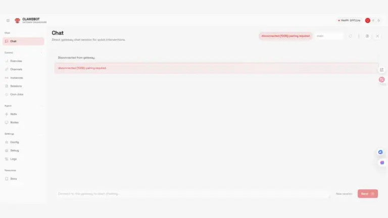 disconnected 1008pairing required