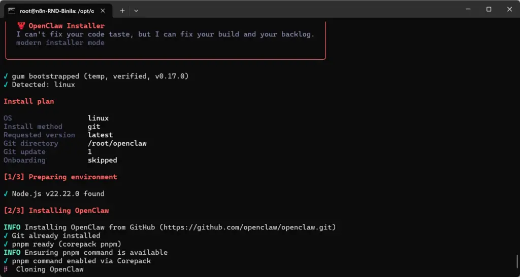 openclaw installation