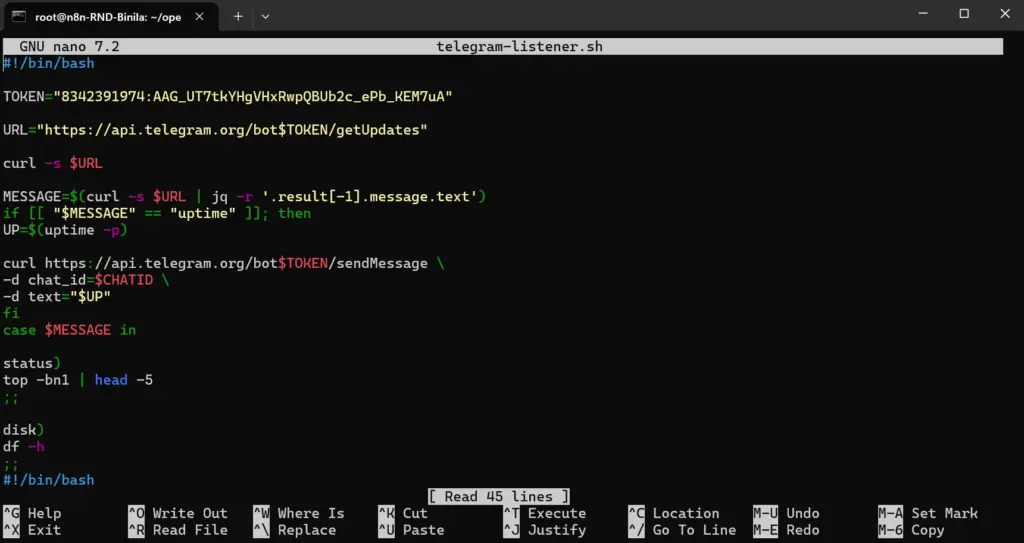 telegram command script