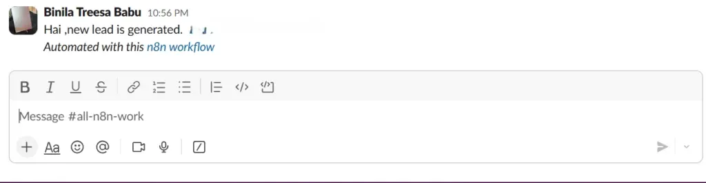 slack output