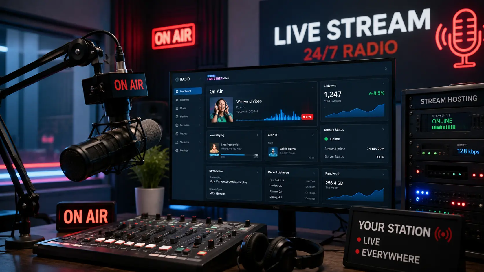 how to broadcast audio tracks with centova cast
