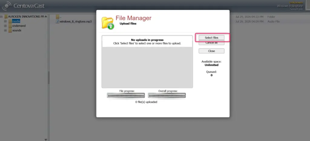 select files