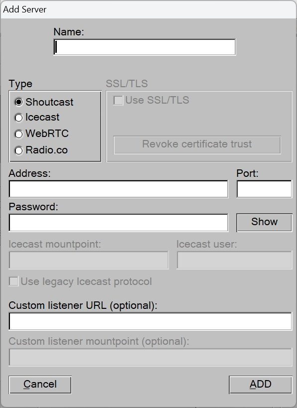 add the details of server BUTT