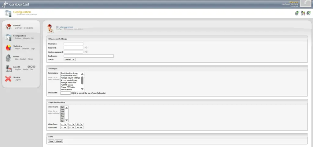 creating dj management account
