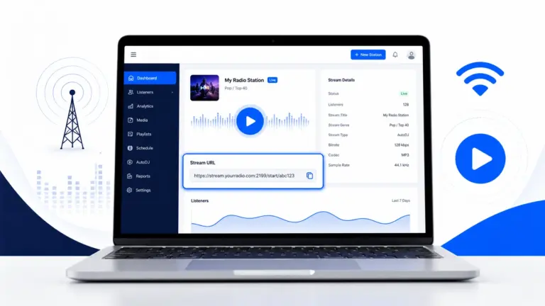find radio stream url