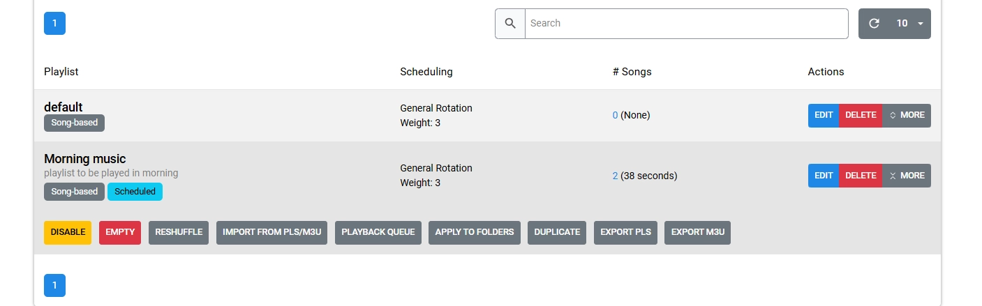 AutoDJ scheduling playlist