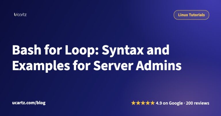 Bash for Loop: Syntax and Examples for Server Admins