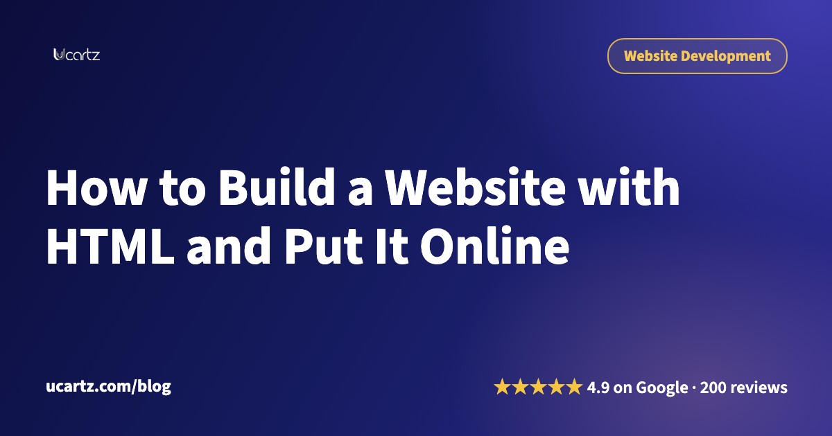 How to Build a Website with HTML and Put It Online