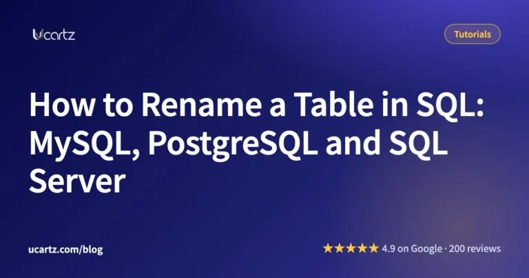 How to Rename a Table in SQL: MySQL, PostgreSQL and SQL Server