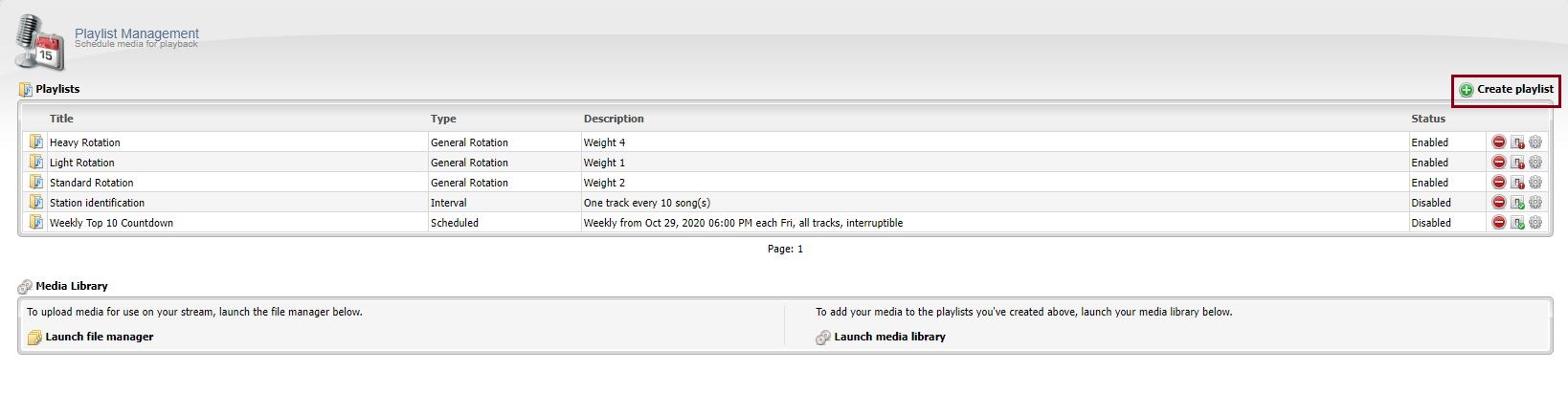 create a playlist
