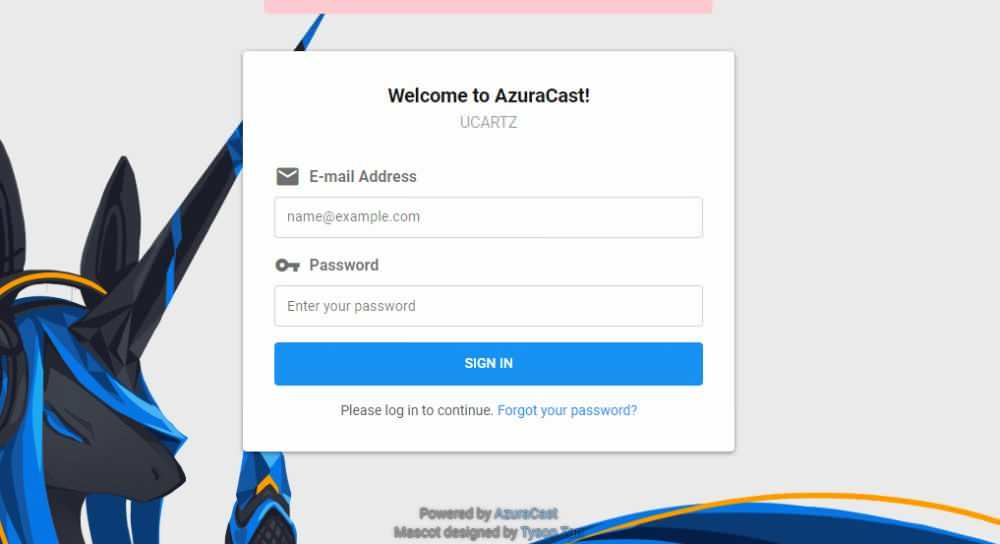 azuracast-admin-login-page-ucartz