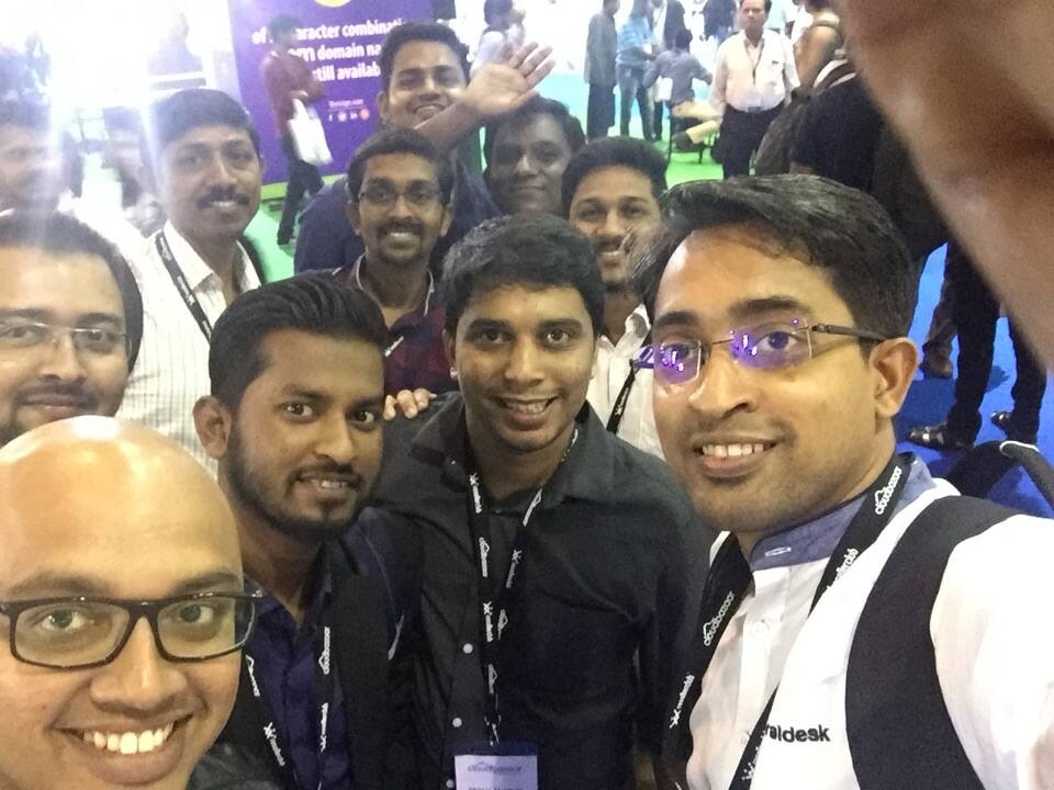 A group photo with fellow attendees at Cloud Bazaar 2017 in Mumbai