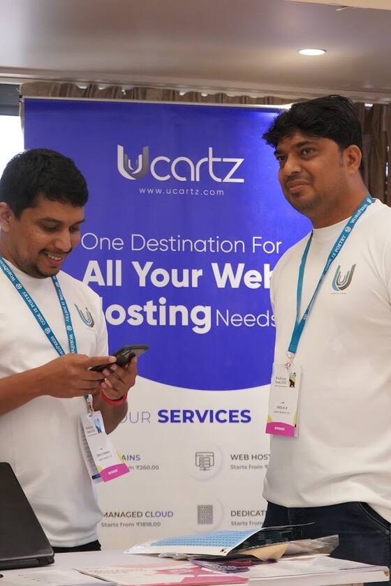 The Ucartz stall at WordCamp 2023