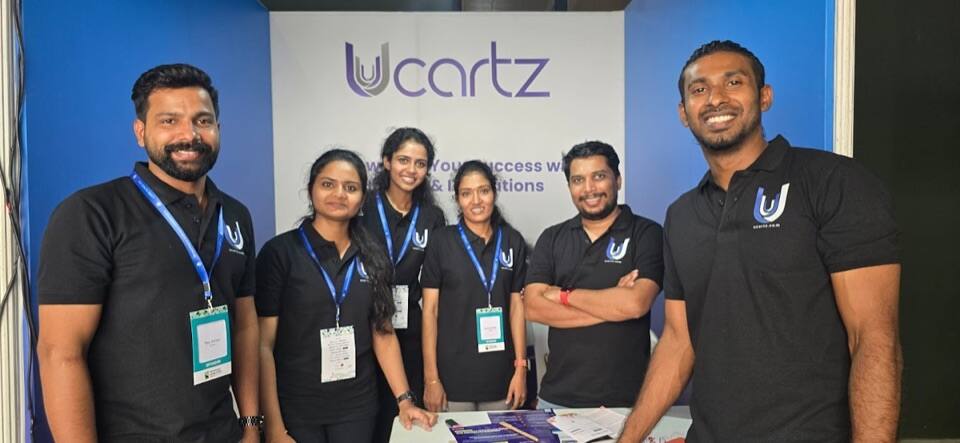 The Ucartz team at our stall at WordCamp Kerala 2024